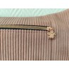 Sac banane xl velours rose et imprimé fleuri ocre