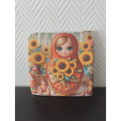 Pochette en velours imprimé...