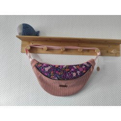 Sac banane xl velours rose...
