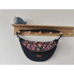 Sac banane xl velours noir...
