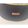 Sac banane xl velours noir et imprimé fleuri sixties fond noir