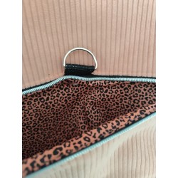 Sac à dos velours rose artisanal