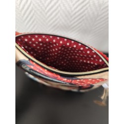 Pochette en velours imprimé pin-up - 20x20 cm