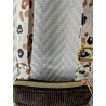 Pochette téléphone velours marron chocolat et doublure léopard écru