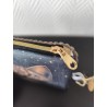 Pochette en velours imprimé chat nuit étoilée - 20x20 cm