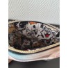 Pochette en velours imprimé chien bouledogue français- 20x20 cm