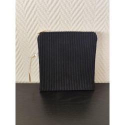 Pochette en velours imprimé lama péruvien - 20x20 cm