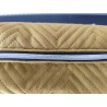 Trousse de toilette en velours matelassé vert olive tout doux  avec poignée