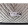 Trousse de toilette en velours matelassé rose parme tout doux  avec poignée