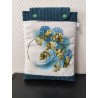 Pochette à livre molletonnée imprimé feuilles de ginckos