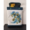 Pochette à livre molletonnée imprimé feuilles de ginckos